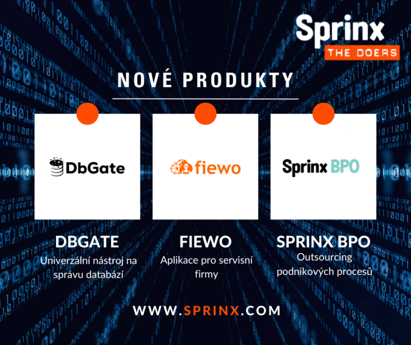 Nové produkty Sprinxu pro servisní techniky a vývojáře i outsourcing podnikových procesů